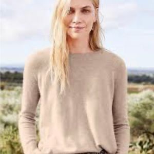 Cashmere Back-Pleat Sweater M